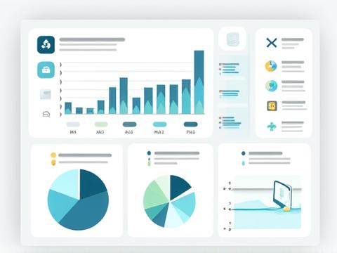 Ein interaktives Dashboard mit Datenvisualisierungen, Diagrammen und Metriken zum Lernfortschritt